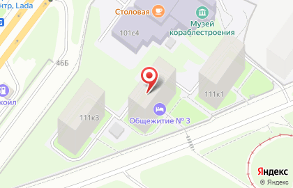 Общежитие в Кировском районе на карте