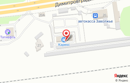 Автомойка самообслуживания Карекс на Димитровградском шоссе на карте
