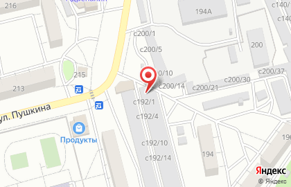 Автокомплекс на улице Александра Пушкина на карте