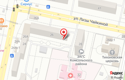 Парикмахерская Фифа в Комсомольском районе на карте