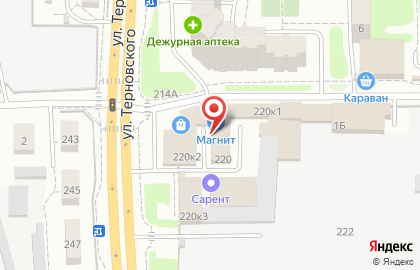 Спутник на улице Терновского на карте