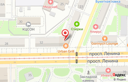 Принт на проспекте Ленина на карте