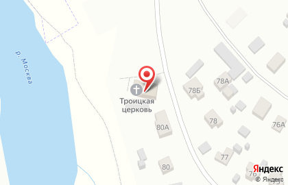 Церковь Троицы Живоначальной в Козино на карте