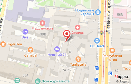 Тату-салон Art of Pain в Санкт-Петербурге на карте