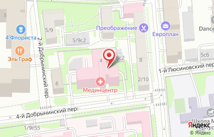 Аптечный дом в 4-м Добрынинском переулке на карте