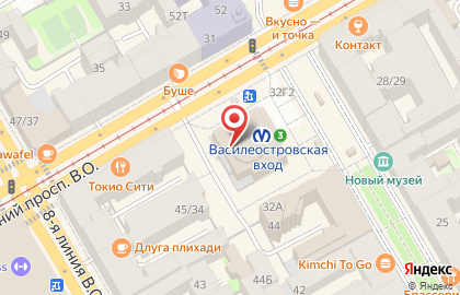 Глиссада в Василеостровском районе на карте