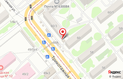Киоск по продаже фруктов и овощей в Новосибирске на карте