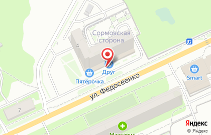 Зоомагазин ЗооДруг на улице Федосеенко на карте