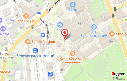 Центр обслуживания абонентов Теле2 на улице Тургенева в Зеленоградске на карте
