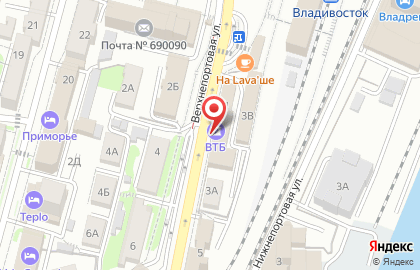 Банк ВТБ во Владивостоке на карте