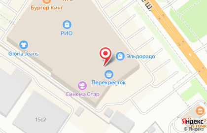 Супермаркет Перекресток на площади Гагарина на карте