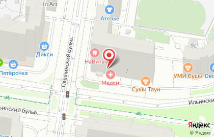 Пекарня Буханка в Ильинском переулке, 7 в Красногорске на карте