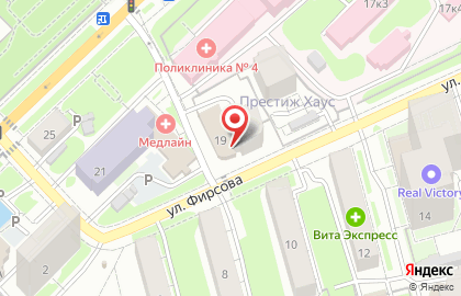 Магазин косметики и бытовой химии Магнит Косметик на улице Фирсова на карте