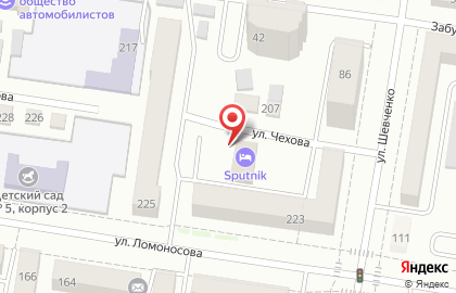 Отель Спутник на улице Ломоносова на карте