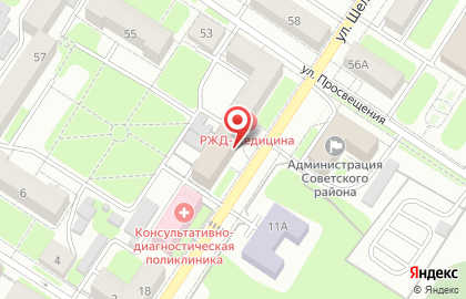 Супермаркет Пятёрочка в Оренбурге на карте