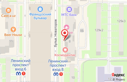 Банкомат Промсвязьбанк на метро Ленинский проспект на карте