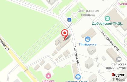 Продовольственный магазин Вкусняша на Полевой улице на карте