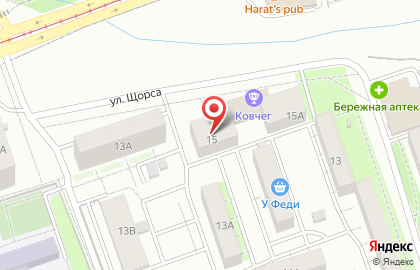 Супермаркет Магнит на улице Щорса на карте