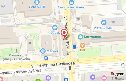 Коминтерновский район Киоск по продаже фруктов и овощей на улице Генерала Лизюкова на карте