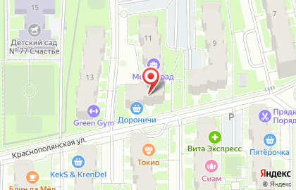 Гриль-кафе Shauroom на Краснополянской улице на карте