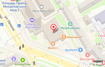 Ресторан в Новосибирске на карте