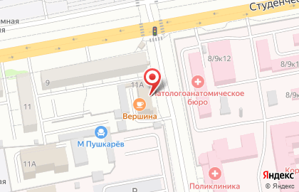 Супермаркет Пятёрочка на улице Некрасова на карте
