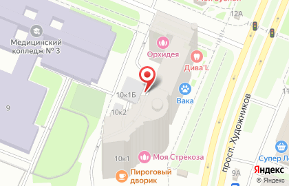Ателье на проспекте Художников на карте
