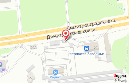 Магазин У дороги на Димитровградском шоссе на карте
