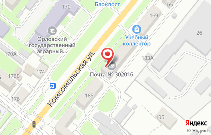 Почта России в Орле на карте
