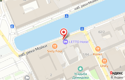 Смарт-апартаменты Летто у Исаакиевского Собора в Адмиралтейском районе на карте