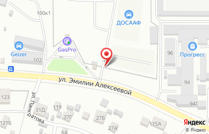 Шиномонтажная мастерская на улице Эмилии Алексеевой на карте