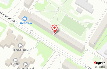 Квартирное бюро в проезде Строителей на карте