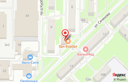 Кафе Щи-БорЩи в Центральном районе на карте