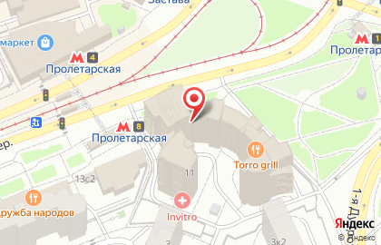 Газпромбанк на метро Пролетарская на карте