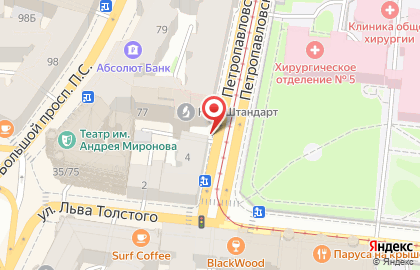 Гарантъ на улице Льва Толстого на карте