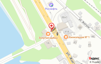 Кафе Золотая рыбка в Красноглинском районе на карте