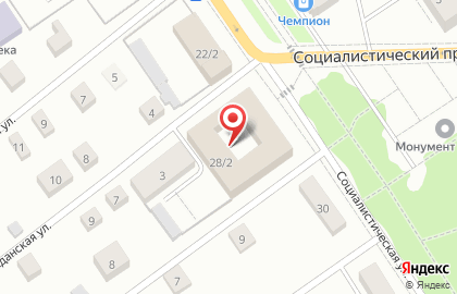 МосОблБанк на Социалистической улице на карте