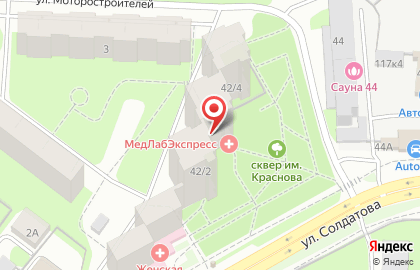 Медицинская лаборатория МедЛабЭкспресс на улице Солдатова на карте