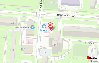 Ветеринарная клиника Манул на Павловской улице на карте