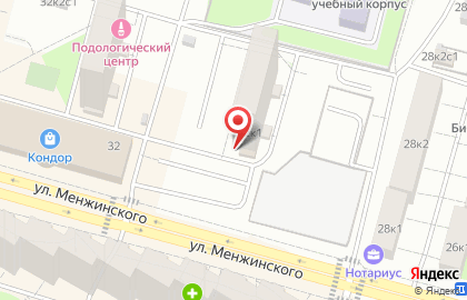 Ремонтная мастерская на улице Менжинского на карте