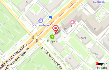Клиника Любава на улице Богдана Хмельницкого на карте