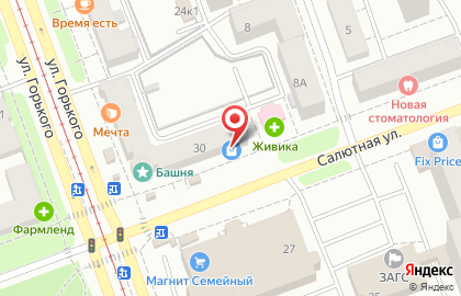 Магазин Красное & Белое на улице Горького, 22 на карте