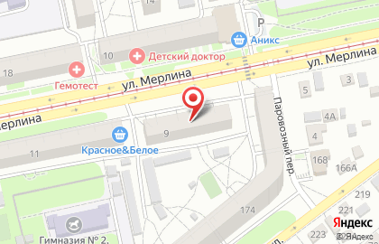 Студия загара Солнечный рай на улице Петра Мерлина на карте