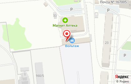 Магазин автотоваров на улице Малышева на карте