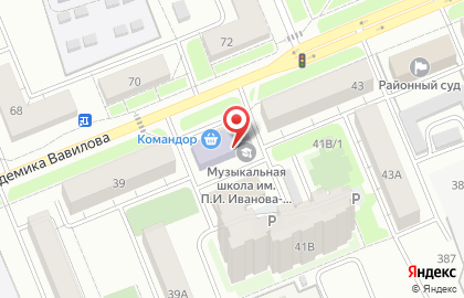Детская музыкальная школа Красноярский колледж искусств им. П.И. Иванова-Радкевича на улице Академика Вавилова на карте
