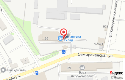 Транспортная компания Юнитранс на Семиреченской улице на карте