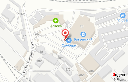 Мини-оптика ЛУЧ на улице Батуевская ветка на карте