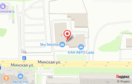 Сервисный центр Sky Service на Минской улице на карте