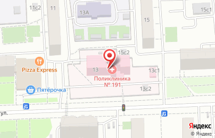 Городская поликлиника №191 на Алтайской улице на карте