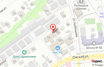 Шиномонтажная мастерская в Центральном районе на карте